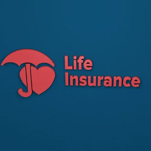 Blue and green 3D logo for a life insurance company.